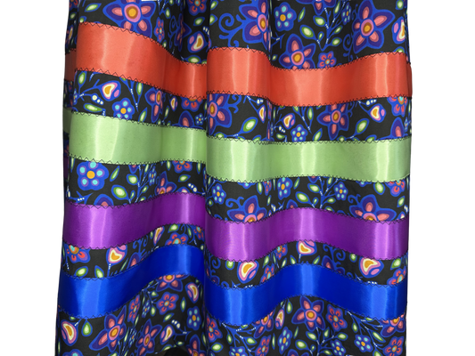 Bold Florals & Bright Ribbons - Women's Ribbon Skirt