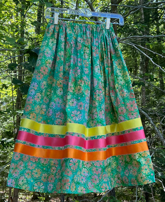 Grapefruit Slices Skirt Midsize