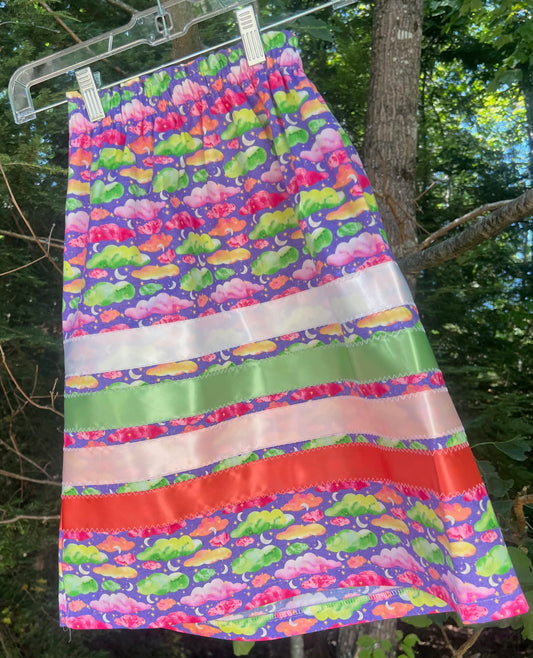 Colorful Clouds PALE Skirt Little
