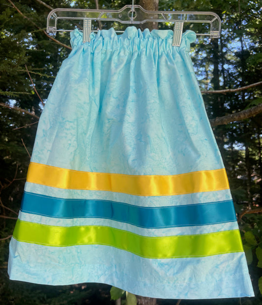 Blue Sky w/ Nature Ribbons Skirt Little