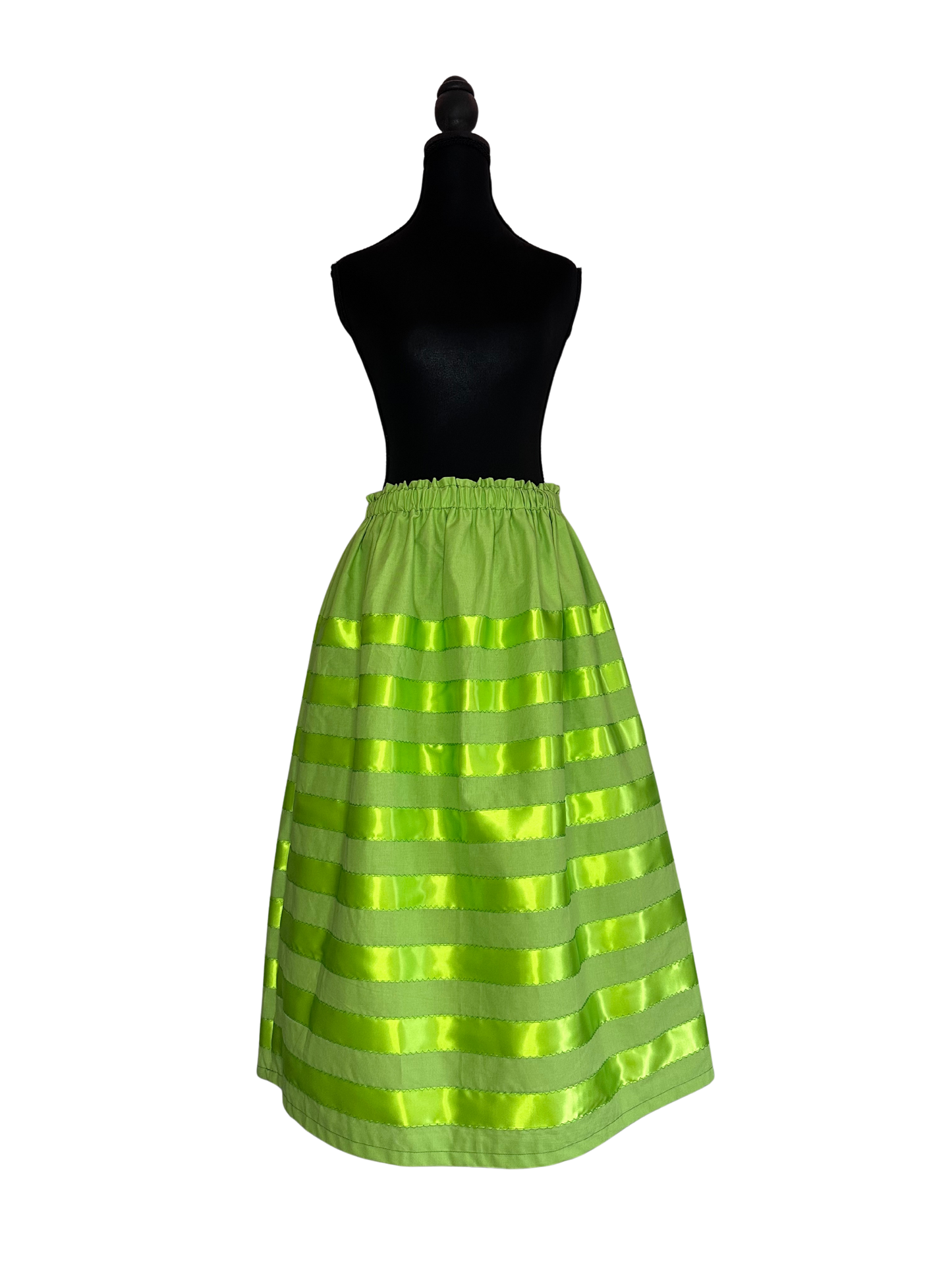 Lime Green w/ Lime Green Ribbons Monochromatic Skirt